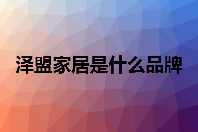 泽盟家居是什么品牌，怎么加入自己的供应链？